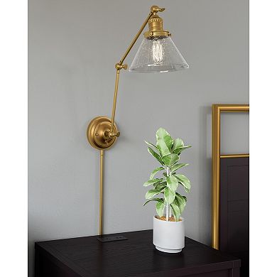 Design House Augustin Swing Arm Wall Mount 1-Light Indoor Wall Sconce
