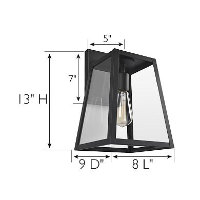Design House Branson Modern Classic Traditional 1-Light Indoor/Outdoor Dimmable Wall Light