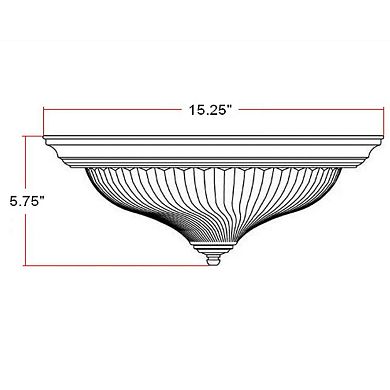 Design House Traditional 3-Light Indoor Dimmable Ceiling Light