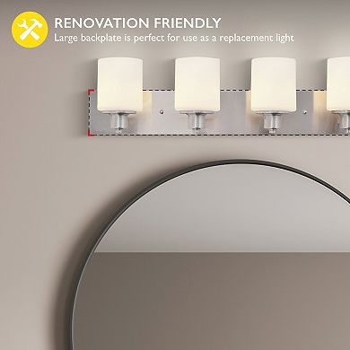 Design House Dane Traditional 4-Light Indoor Dimmable Vanity Light