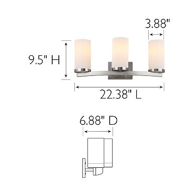 Design House Desta Transitional Indoor 3-Light Vanity Light