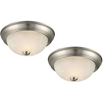 Design House 2-Pack Traditional 2-Light Flush Mount Dimmable Ceiling Lights