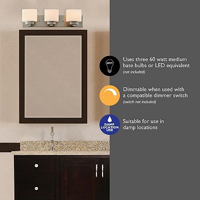 Design House Dove Creek 3-Light Dimmable Vanity Light