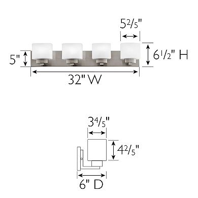 Design House Dove Creek 4-Light Bathroom Vanity Light