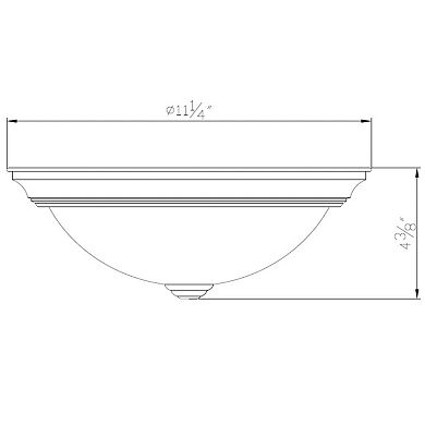 Design House Hays Integrated 11-inch LED Ceiling Light 2-Pack