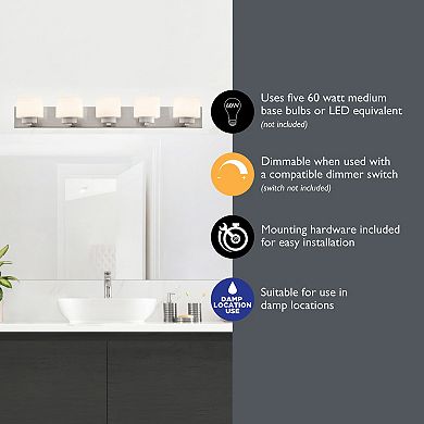 Design House Dove Creek 5-Light Dimmable Vanity Light