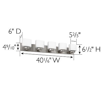 Design House Dove Creek 5-Light Dimmable Vanity Light