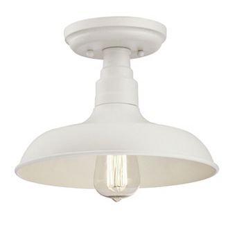 Design House Kimball Industrial Farmhouse 1-Light Dimmable Semi-Flush Ceiling Light