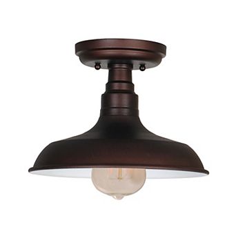 Design House Kimball Industrial Farmhouse 1-Light Indoor Semi-Flush Ceiling Light