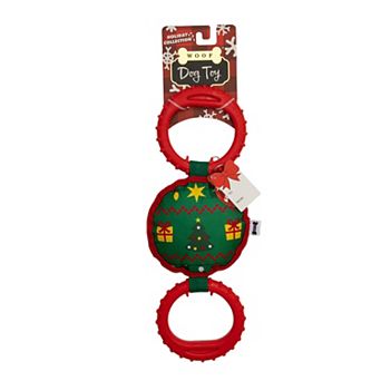 WOOF® Oxford & TPR Ring Holiday Dog Toy
