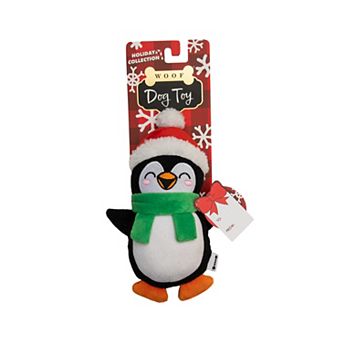 WOOF® Penguin Plush with Santa Hat Dog Toy