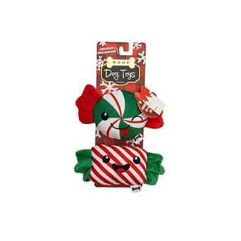 WOOF® 2 pc Christmas Candy Plush Dog Toy Set