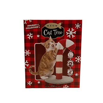 Meow Candy Cane Cat Scratcher Post