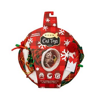 Meow 5 pc Holiday Pop-Up Tunnel & Cat Toy Set