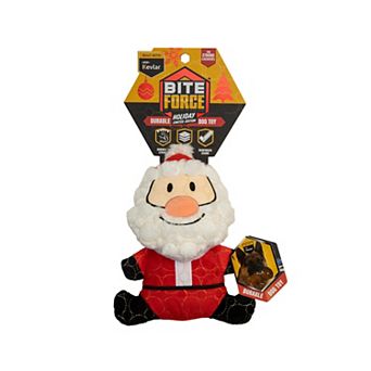 Bite Force Holiday Santa Plush Dog Toy
