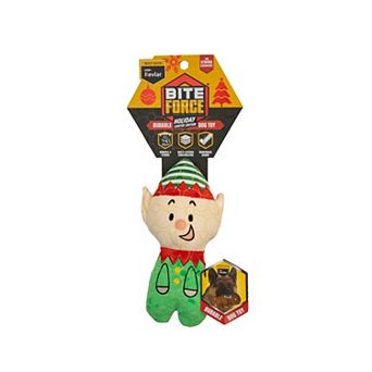 Bite Force Holiday Elf Durable Plush Dog Toy