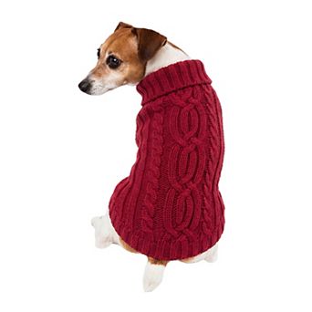 Friends Forever Cable Knit Pet Sweater