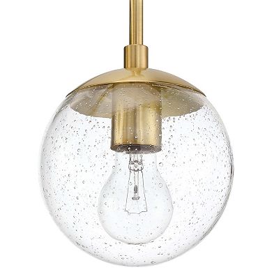 Design House 3-Light Dimmable Clear Seedy Glass Globe Shades Bathroom Vanity Light