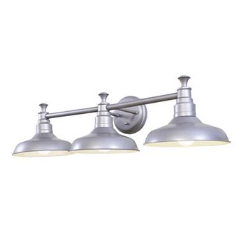 Design House Kimball Industrial Farmhouse 3-Light Metal Shade Bathroom Vanity Light