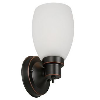 Design House Lydia Dimmable Frosted Glass Shade Wall Sconce