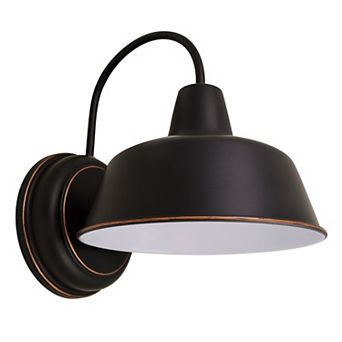 Design House Mason Barn Light 8-inch Indoor / Outdoor Integrated LED Wall Mount Light
