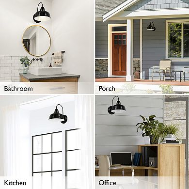 Design House Mason Barn Light Indoor / Outdoor Wall Mount Dimmable Wall Light