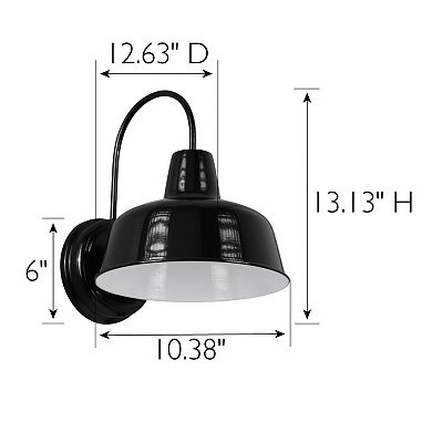 Design House Mason Barn Light Indoor / Outdoor Wall Mount Dimmable Wall Light