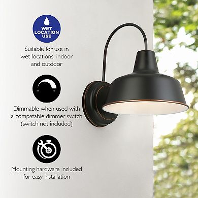 Design House Mason Barn Light Indoor / Outdoor Wall Mount Dimmable Wall Light