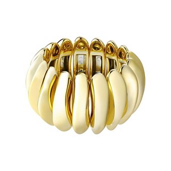 Adornia Gold Tone Stretch Cuff Bracelet