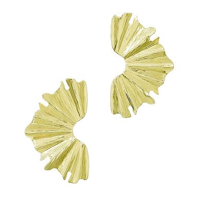 Adornia 14k Gold Flash Plated Wave Statement Earrings