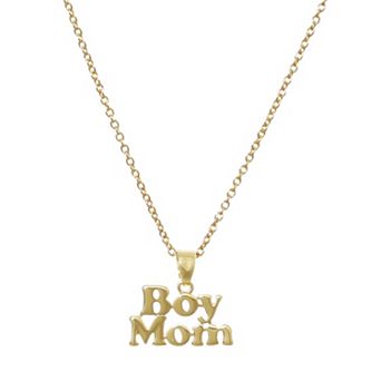 Adornia 14k Gold Flash Plated Boy Mom Pendant Necklace