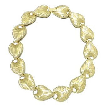 Adornia 14k Gold Flash Plated Deco Link Necklace