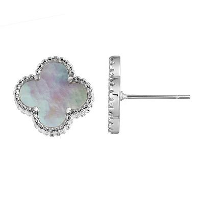 Adornia 3-Pair Clover Stud Earring Set