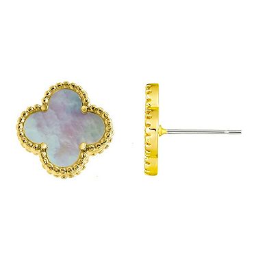 Adornia 3-Pair Clover Stud Earring Set