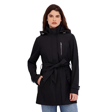 Women's Nautica Rain Bonded Belted Jacket