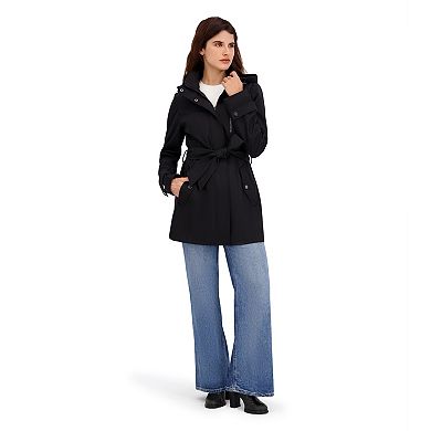 Women's Nautica Rain Bonded Belted Jacket