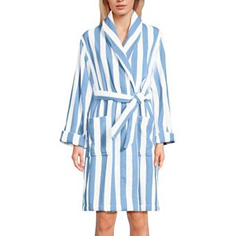 Women's Lands' End Soft Terry Long Sleeve Knee Length Robe