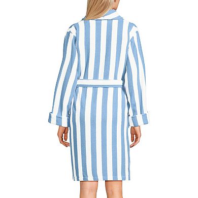 Women's Lands' End Soft Terry Long Sleeve Knee Length Robe