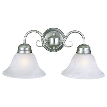 Design House Traditional 2-Light Dimmable Wall Light with Alabaster Glass