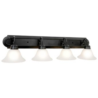 Design House Dimmable 4-Light Millbridge Vanity Light with Frosted Glass
