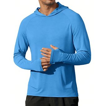 COOFANDY Mens UPF 50+ Sun Hoodie Shirts Long Sleeve Rash Guard Fishing Shirts Lightweight Quick