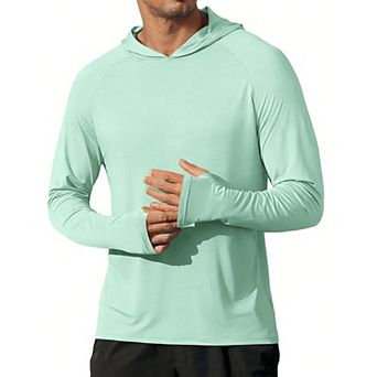 COOFANDY Mens UPF 50+ Sun Hoodie Shirts Long Sleeve Rash Guard Fishing Shirts Lightweight Quick