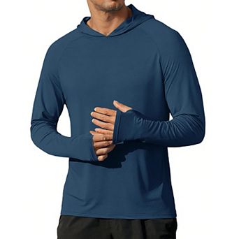 COOFANDY Mens UPF 50+ Sun Hoodie Shirts Long Sleeve Rash Guard Fishing Shirts Lightweight Quick