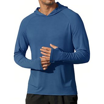 COOFANDY Mens UPF 50+ Sun Hoodie Shirts Long Sleeve Rash Guard Fishing Shirts Lightweight Quick