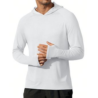 COOFANDY Mens UPF 50+ Sun Hoodie Shirts Long Sleeve Rash Guard Fishing Shirts Lightweight Quick