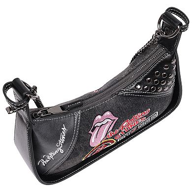 The Rolling Stones Patchwork Denim Shoulder Bag