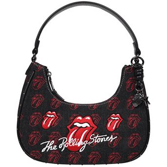 The Rolling Stones All-Over Tongue Logo Hobo Bag