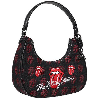 The Rolling Stones All-Over Tongue Logo Hobo Bag