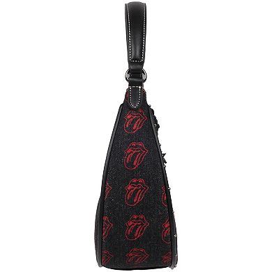 The Rolling Stones All-Over Tongue Logo Hobo Bag