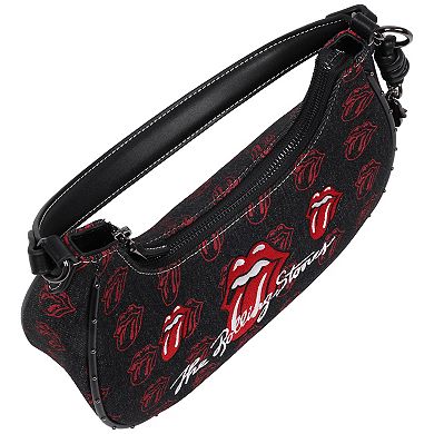 The Rolling Stones All-Over Tongue Logo Hobo Bag